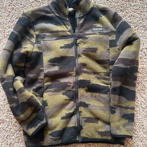 Pacific Trail Kids Camo Fleece Jacket - Green and Black